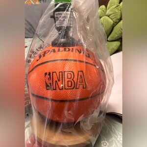 Vintage Spalding orange NBA Mini Basketball lamp